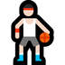 Hoe Basketbalspeler: lichte huidskleur emoji eruit ziet op Microsoft.