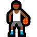 Hoe Basketbalspeler: donkergetinte huidskleur emoji eruit ziet op Microsoft.