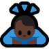 Bagaimana Person Bowing: Dark Skin Tone emoji terlihat di Microsoft.