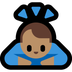 Bagaimana Person Bowing: Medium Skin Tone emoji terlihat di Microsoft.