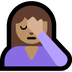 Bagaimana Person Facepalming: Medium Skin Tone emoji terlihat di Microsoft.