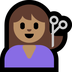 Bagaimana Person Getting Haircut: Medium Skin Tone emoji terlihat di Microsoft.