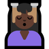 Bagaimana Person Getting Massage: Dark Skin Tone emoji terlihat di Microsoft.