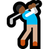 Bagaimana Person Golfing: Medium-Dark Skin Tone emoji terlihat di Microsoft.