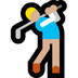 Hoe Golfer: lichtgetinte huidskleur emoji eruit ziet op Microsoft.