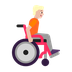 Bagaimana Person in Manual Wheelchair Facing Right: Medium-Light Skin Tone emoji terlihat di Microsoft.