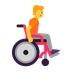 Bagaimana Person in Manual Wheelchair Facing Right emoji terlihat di Microsoft.