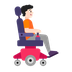 Bagaimana Person in Motorized Wheelchair Facing Right: Light Skin Tone emoji terlihat di Microsoft.