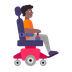 Bagaimana Person in Motorized Wheelchair Facing Right: Medium-Dark Skin Tone emoji terlihat di Microsoft.