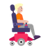 Bagaimana Person in Motorized Wheelchair Facing Right: Medium-Light Skin Tone emoji terlihat di Microsoft.