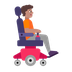 Bagaimana Person in Motorized Wheelchair Facing Right: Medium Skin Tone emoji terlihat di Microsoft.