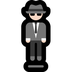 Bagaimana Person in Suit Levitating: Light Skin Tone emoji terlihat di Microsoft.