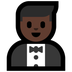 Bagaimana Person in Tuxedo: Dark Skin Tone emoji terlihat di Microsoft.