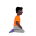 Bagaimana Person Kneeling Facing Right: Dark Skin Tone emoji terlihat di Microsoft.