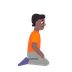 Bagaimana Person Kneeling Facing Right: Medium-Dark Skin Tone emoji terlihat di Microsoft.