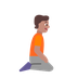 Bagaimana Person Kneeling Facing Right: Medium Skin Tone emoji terlihat di Microsoft.