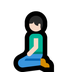 Bagaimana Person Kneeling: Light Skin Tone emoji terlihat di Microsoft.