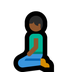 Bagaimana Person Kneeling: Medium-Dark Skin Tone emoji terlihat di Microsoft.