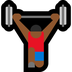 Bagaimana Person Lifting Weights: Medium-Dark Skin Tone emoji terlihat di Microsoft.