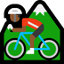 Hoe Persoon op mountainbike: donkergetinte huidskleur emoji eruit ziet op Microsoft.