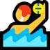 Bagaimana Person Playing Water Polo emoji terlihat di Microsoft.