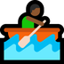 Bagaimana Person Rowing Boat: Medium-Dark Skin Tone emoji terlihat di Microsoft.