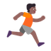 Bagaimana Person Running Facing Right: Medium-Dark Skin Tone emoji terlihat di Microsoft.