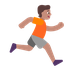 Bagaimana Person Running Facing Right: Medium Skin Tone emoji terlihat di Microsoft.