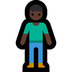 Bagaimana Person Standing: Dark Skin Tone emoji terlihat di Microsoft.