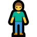 Bagaimana Person Standing emoji terlihat di Microsoft.