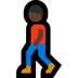 Bagaimana Person Walking: Dark Skin Tone emoji terlihat di Microsoft.