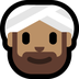 Come Persona con turbante: carnagione olivastra emoji appare su Microsoft.