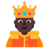 Bagaimana Person with Crown: Dark Skin Tone emoji terlihat di Microsoft.