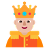 Bagaimana Person with Crown: Medium-Light Skin Tone emoji terlihat di Microsoft.