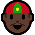 Bagaimana Person with Skullcap: Dark Skin Tone emoji terlihat di Microsoft.