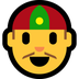 Bagaimana Person with Skullcap emoji terlihat di Microsoft.