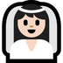 Bagaimana Person with Veil: Light Skin Tone emoji terlihat di Microsoft.