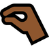 Bagaimana Pinching Hand: Medium-Dark Skin Tone emoji terlihat di Microsoft.