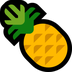 Hoe Ananas emoji eruit ziet op Microsoft.