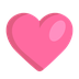 Bagaimana Pink Heart emoji terlihat di Microsoft.