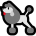 Bagaimana Poodle emoji terlihat di Microsoft.