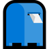 Bagaimana Postbox emoji terlihat di Microsoft.