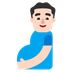 Bagaimana Pregnant Man: Light Skin Tone emoji terlihat di Microsoft.