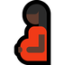 Bagaimana Pregnant Woman: Dark Skin Tone emoji terlihat di Microsoft.