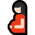 Bagaimana Pregnant Woman: Light Skin Tone emoji terlihat di Microsoft.