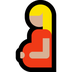 Bagaimana Pregnant Woman: Medium-Light Skin Tone emoji terlihat di Microsoft.