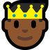 Bagaimana Prince: Medium-Dark Skin Tone emoji terlihat di Microsoft.