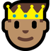 Bagaimana Prince: Medium Skin Tone emoji terlihat di Microsoft.