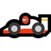 Bagaimana Racing Car emoji terlihat di Microsoft.