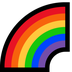 Bagaimana Rainbow emoji terlihat di Microsoft.